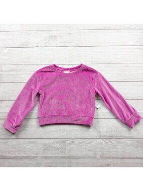 Jumping Beans Long Sleeve Pink Ribbed Cropped Sweater Girls Lightweight NWT 6